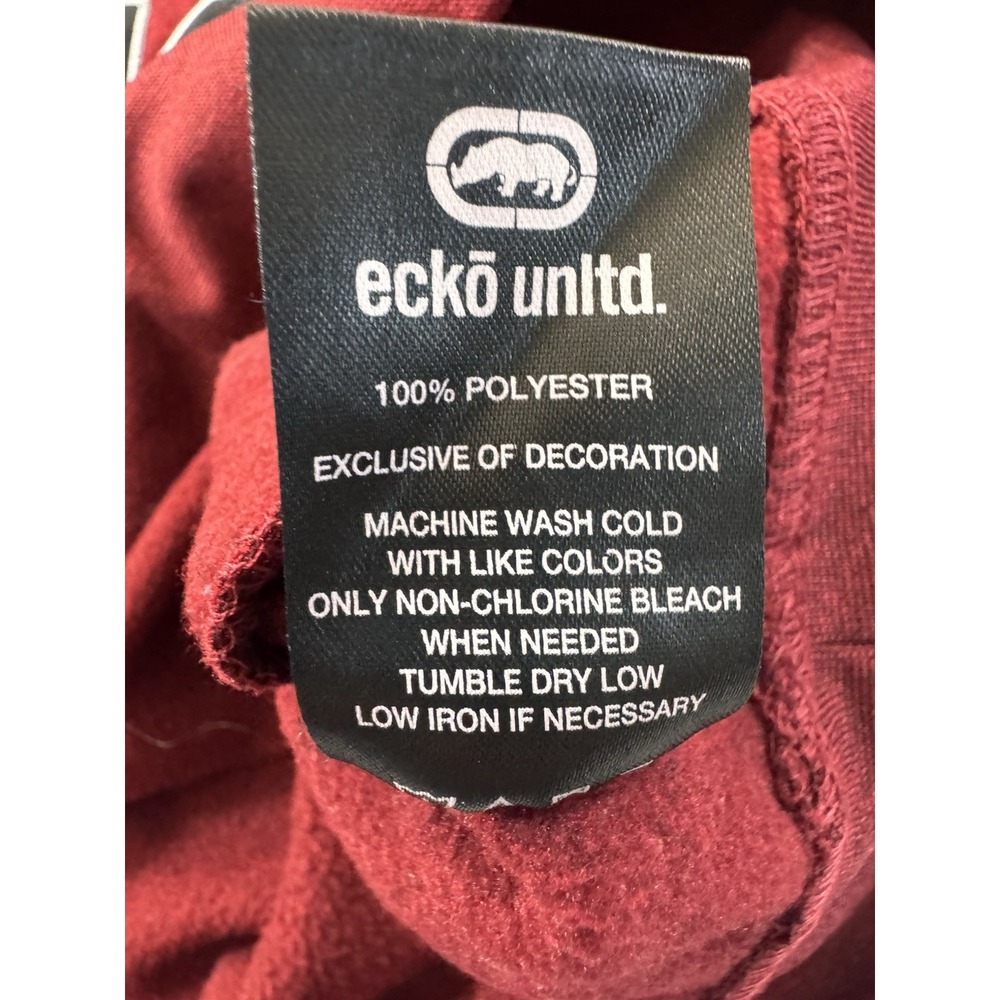 Ecko Unltd Mens Hoodie Red Small Rhino Casual Y2K Embroidered Logo EUC - Picture 6 of 8